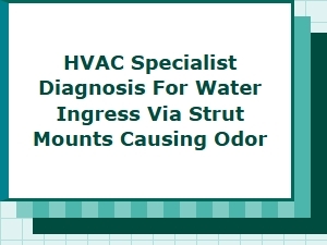 Diagnosing Odor From Water Ingress in Strut Mounts