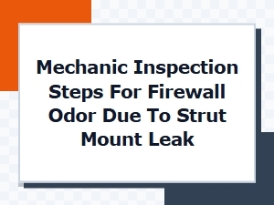 Identifying and Repairing Firewall Odors From Strut Mount Leaks