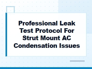 A Professional Leak Test for Strut Mount Ac Condensation